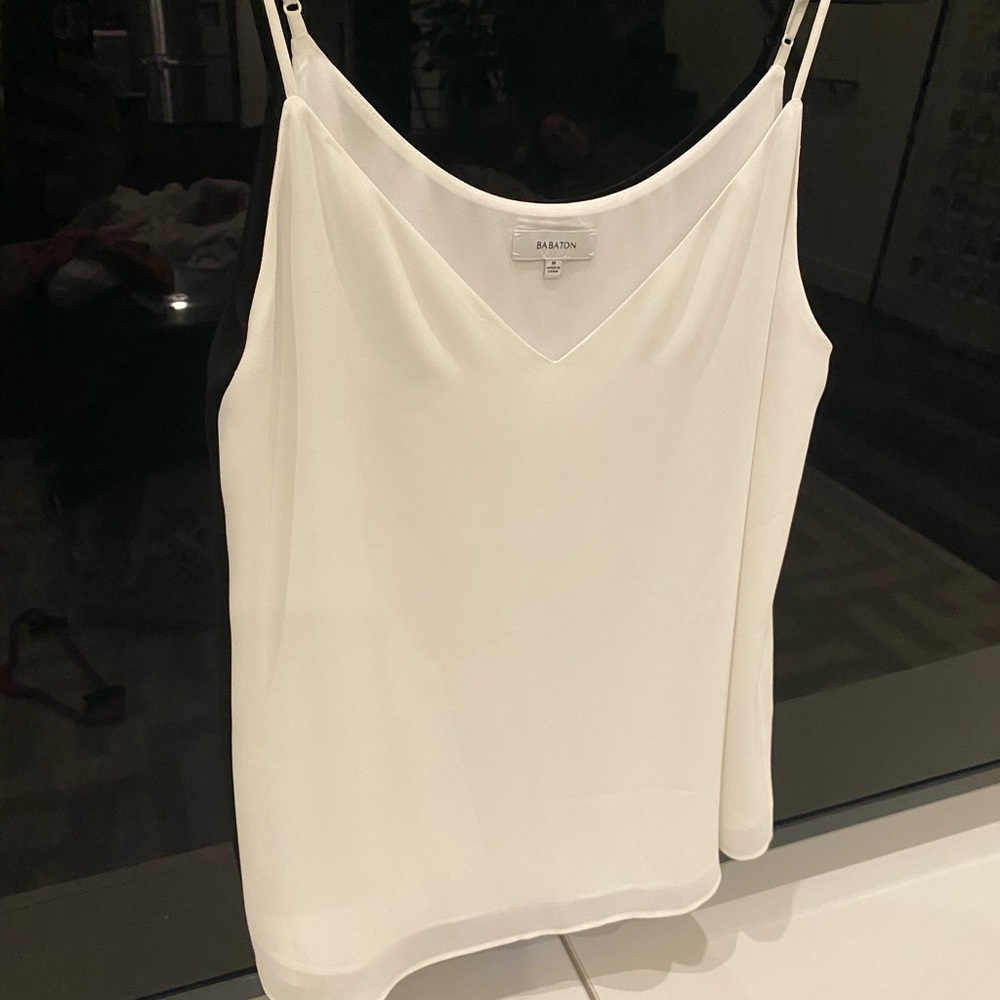 Flowy White Babaton Tank